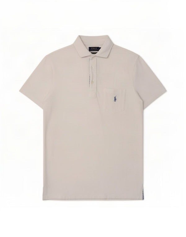 Polo Ralph Lauren Męska koszulka polo o dopasowanym kroju, średnia biała bawełna