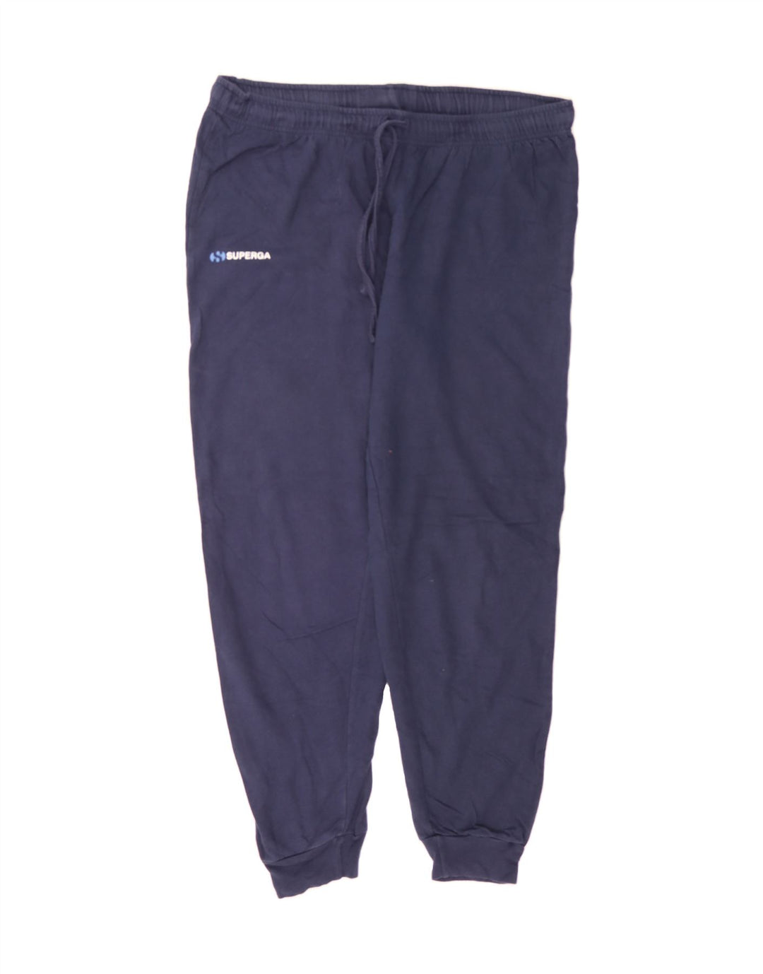 SUPERGA Mens Tracksuit Trousers Joggers Medium Navy Blue Cotton Vintage Superga and Second-Hand Superga from Messina Hembry 