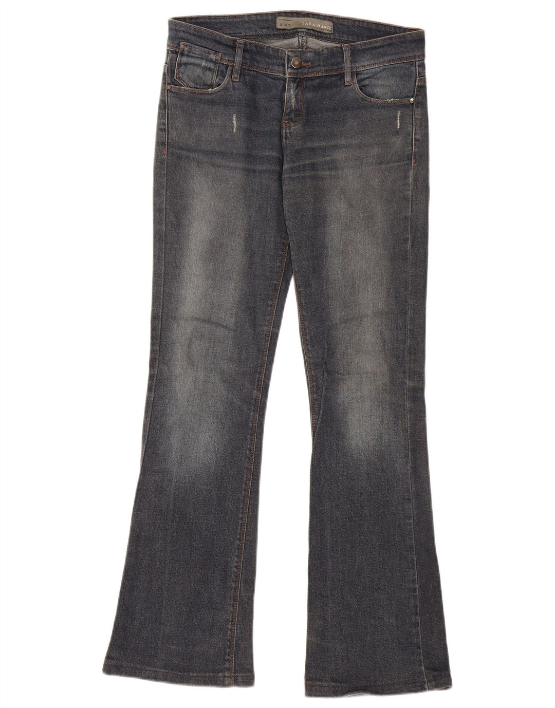 Damskie jeansy rozkloszowane Zara EU 38 Small W28 L31 Granatowe