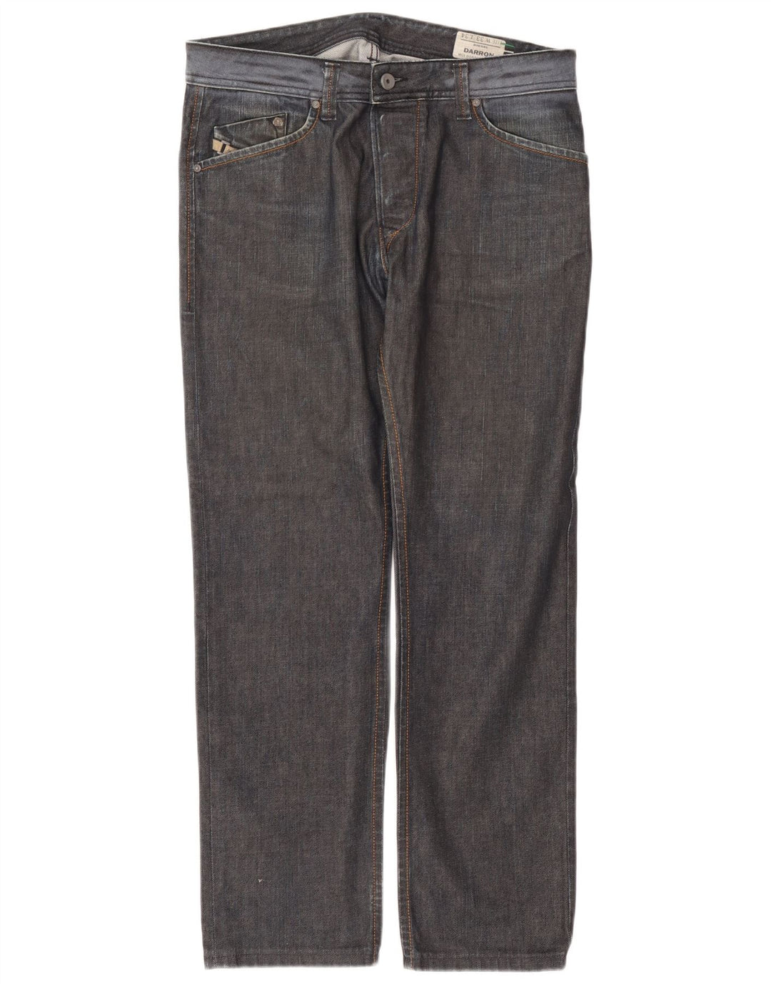 Męskie jeansy Diesel Darron Straight W33 L30 Szara bawełna