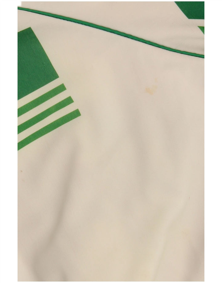 Męska kurtka dresowa w stylu vintage 2XL Biały nylon z blokami kolorów