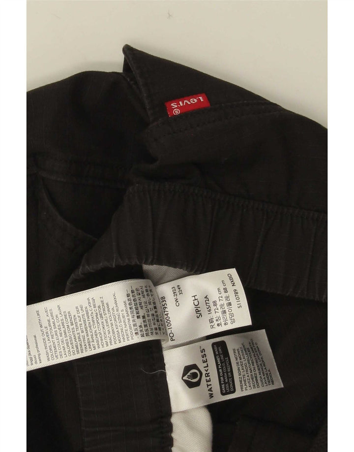 Męskie proste spodnie cargo Levi's, małe W28 L30, czarne, bawełniane