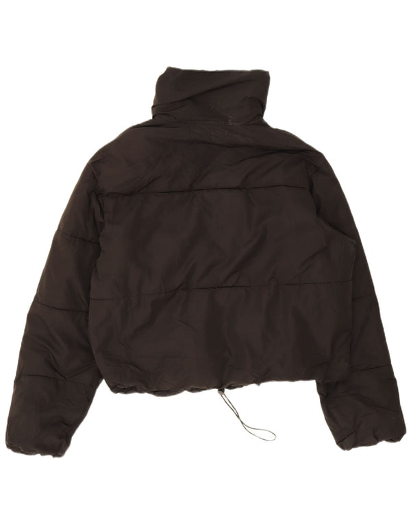 Ocieplana kurtka damska Zara, oversize, UK 6 XS, czarna, poliester