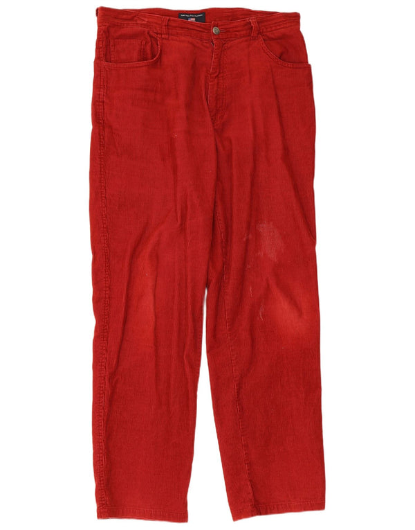 US Polo Assn. Męskie proste spodnie sztruksowe IT 50 Large W34 L32 Czerwone