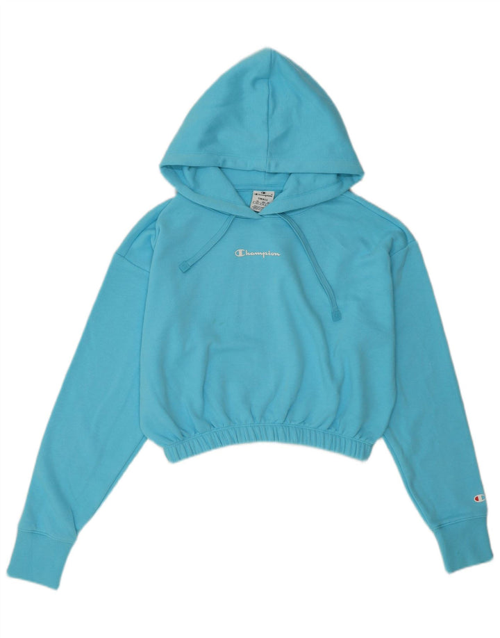 Damska bluza z kapturem Champion Crop Oversize UK 10 Small Blue
