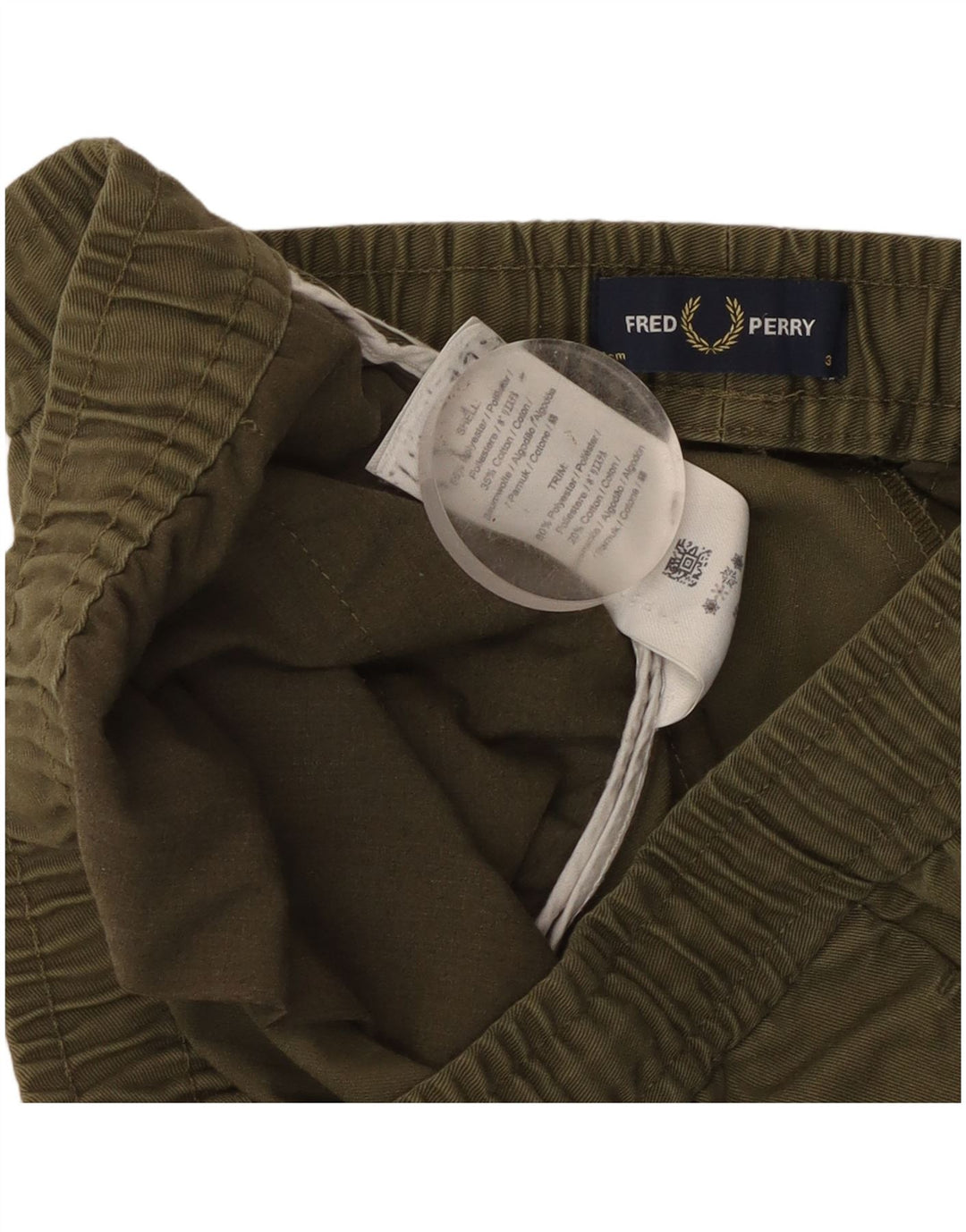 Męskie spodenki sportowe Fred Perry, duże, zielone, z poliestru