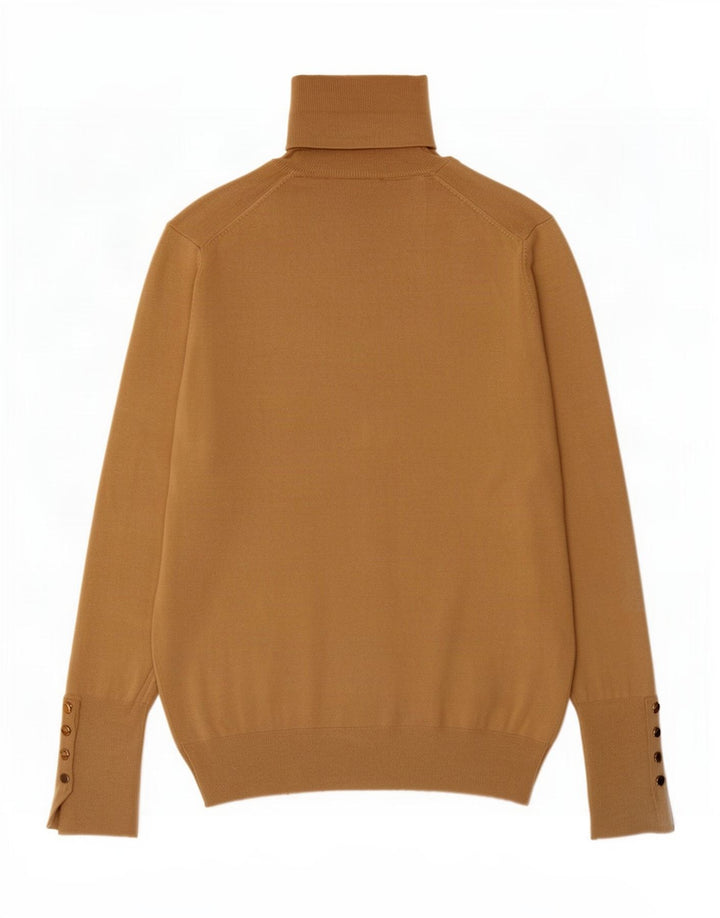 Damski sweter z golfem Zara UK 12 Średni Beż Wiskoza