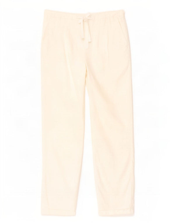 Spodnie damskie Marks & Spencer Straight Casual UK 12 Medium W30 L27 Białe