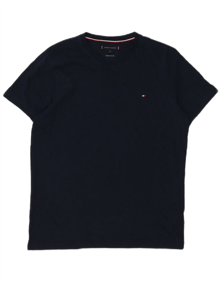 T-shirt męski Tommy Hilfiger Top, średni, granatowy, bawełniany
