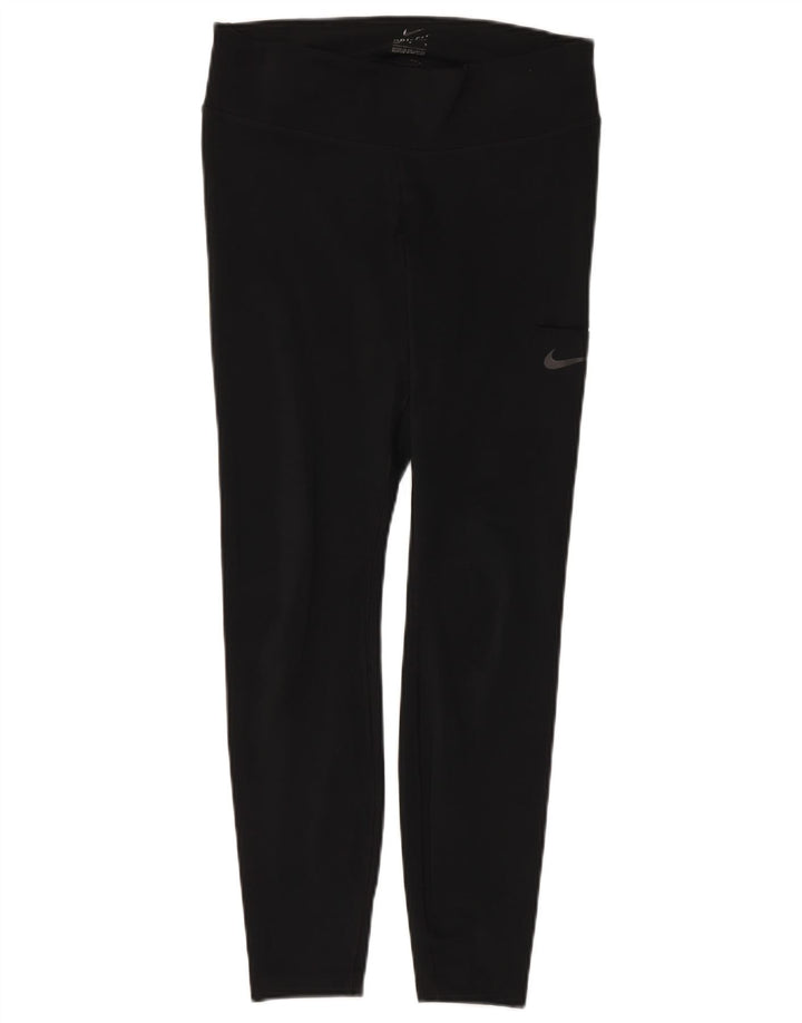 Damskie legginsy Nike Dri Fit UK 14, duże, czarne, poliestrowe