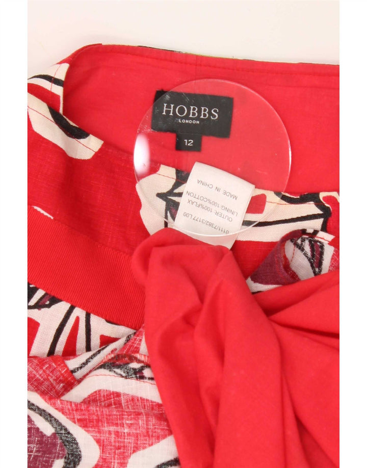 Damska spódnica Hobbs z grafiką w kształcie litery A UK 12 Medium W32 Red Flax