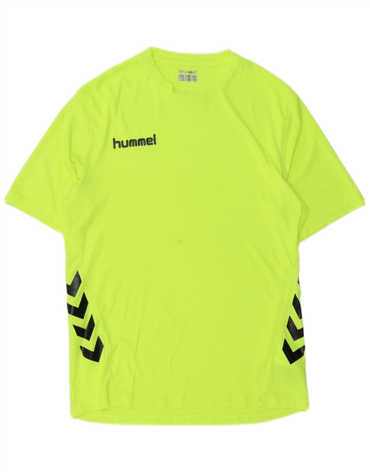 Męska koszulka z grafiką Hummel Top, średni zielony poliester