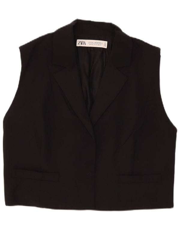 Kamizelka damska Zara UK 18 XL Czarna wiskoza