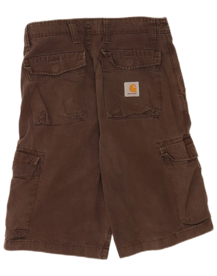 Męskie bermudy Carhartt Cargo W30 Średni brązowy bawełna