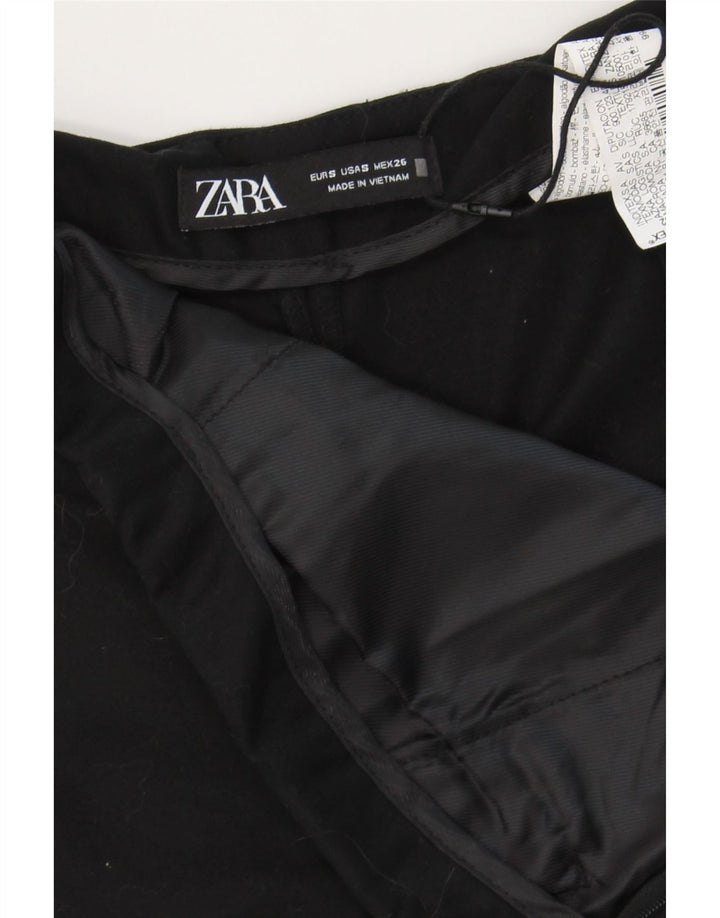 ZARA Womens Casual Shorts Small W26 Black Cotton Vintage Zara and Second-Hand Zara from Messina Hembry 