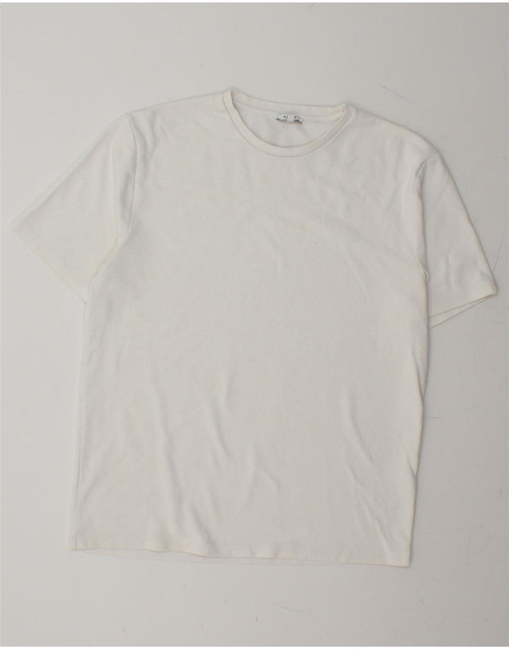 REISS Mens T-Shirt Top XL White Cotton Vintage Reiss and Second-Hand Reiss from Messina Hembry 