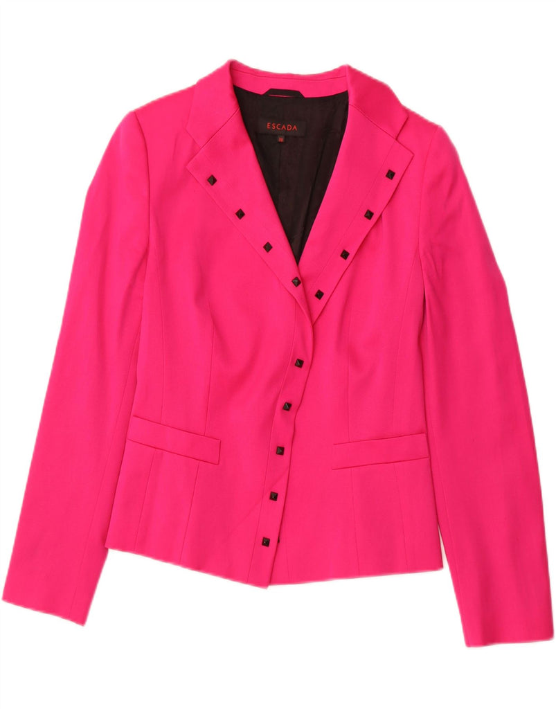 ESCADA Womens Blazer Jacket EU 38 Medium Pink Wool Vintage Escada and Second-Hand Escada from Messina Hembry 