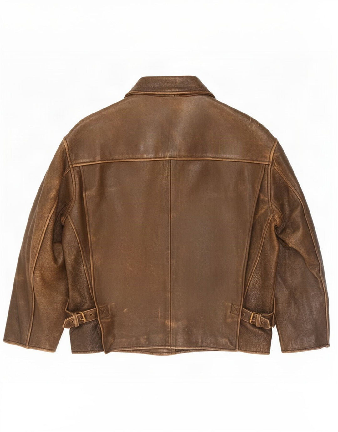 Vintage męska kurtka skórzana UK 42 XL brązowa