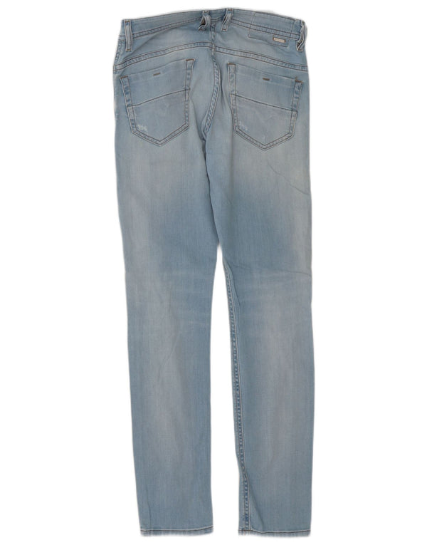 Diesel Męskie Thommer Distressed Slim Jeans W28 L32 Niebieskie bawełniane