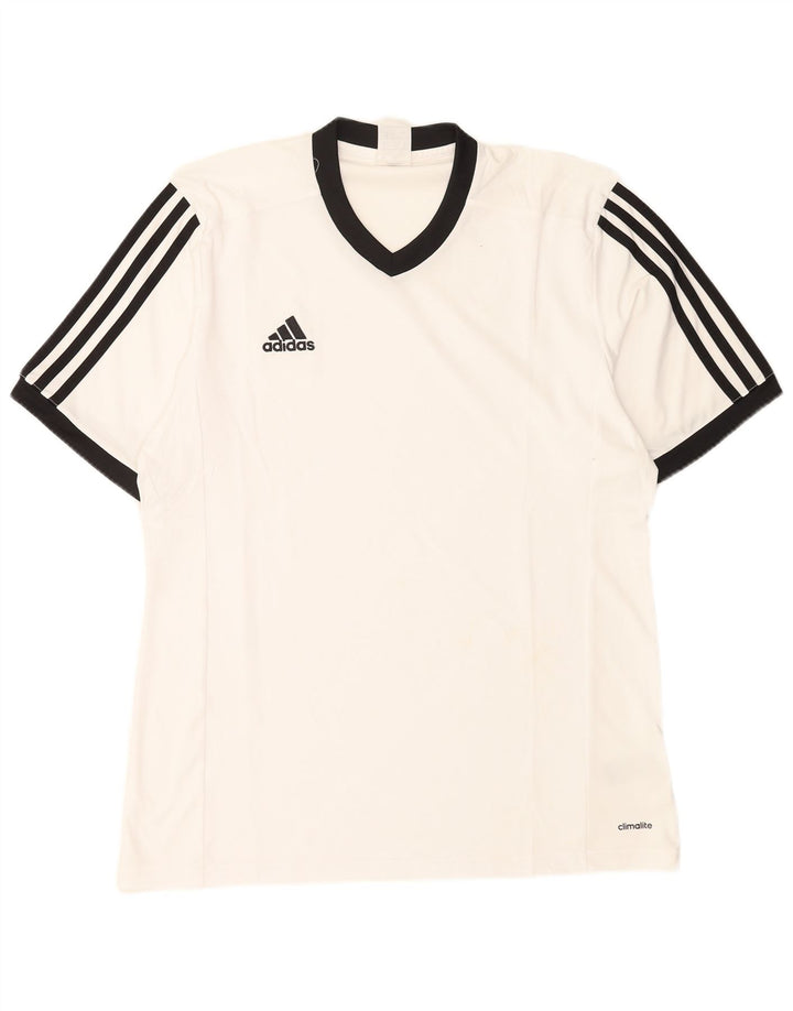 Adidas Męska koszulka Climalite Top, duża, biała, z poliestru