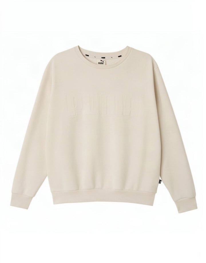 Damska bluza z grafiką Puma Jumper UK 16, duża, biała bawełna