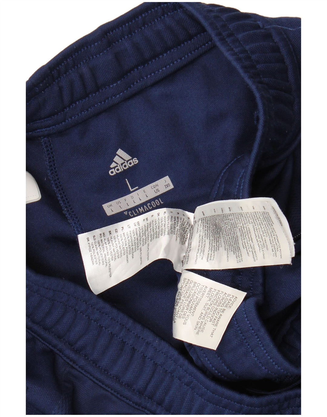 Męskie spodnie dresowe Adidas Climacool, duże, granatowe, z poliestru