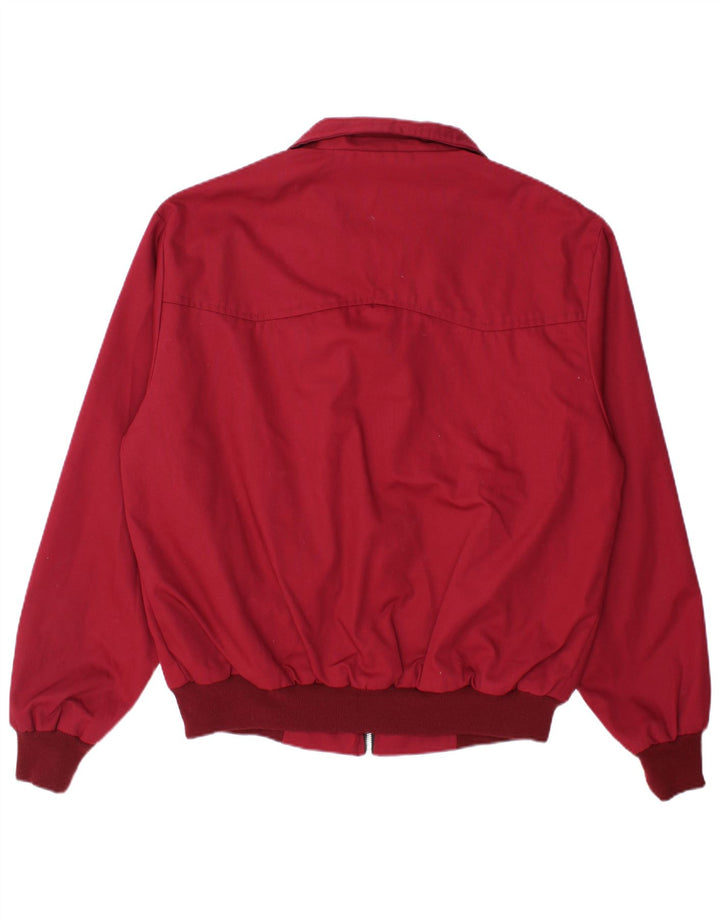 VINTAGE Mens Bomber Jacket UK 42 XL Red Polyester