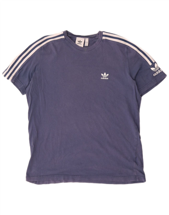 Męska koszulka graficzna Adidas Top Medium Blue Cotton