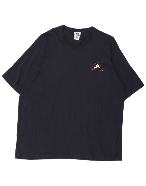 Adidas Męska Koszulka Top XL Granatowa Bawełna