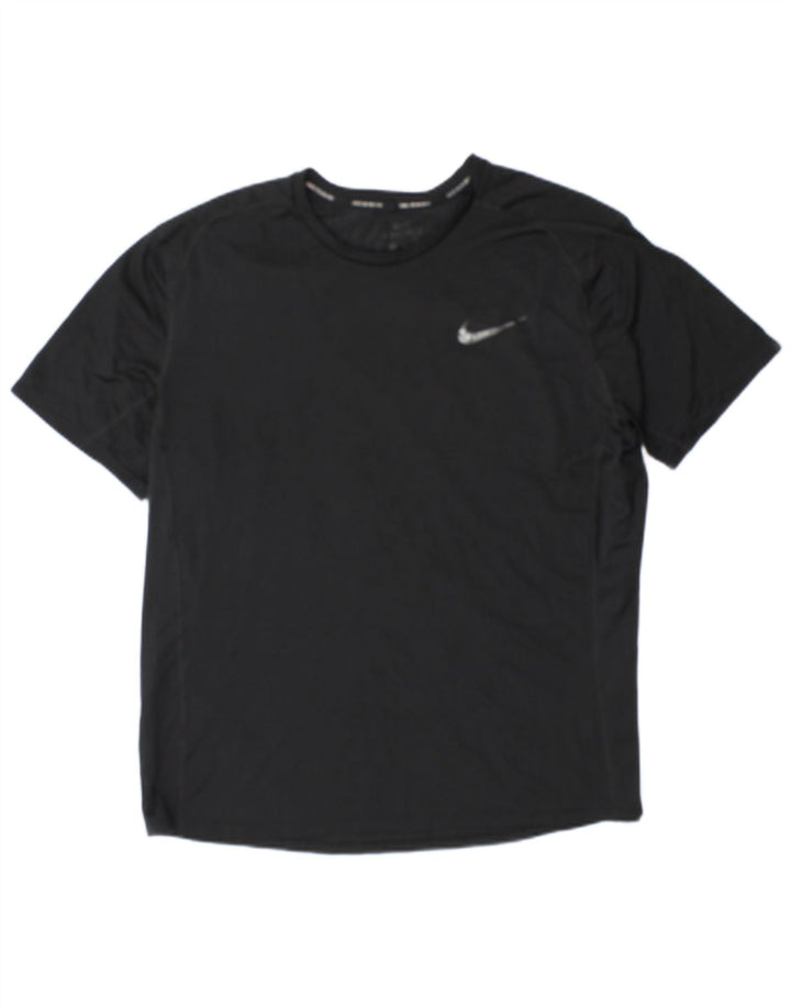 Męski T-shirt Nike Dri Fit, duży, czarny, poliestrowy