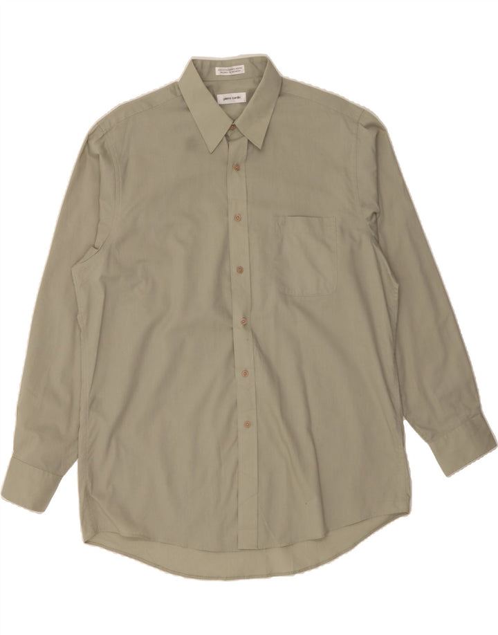 PIERRE CARDIN Mens Shirt Size 16 1/2 Large Grey Cotton Vintage Pierre Cardin and Second-Hand Pierre Cardin from Messina Hembry 