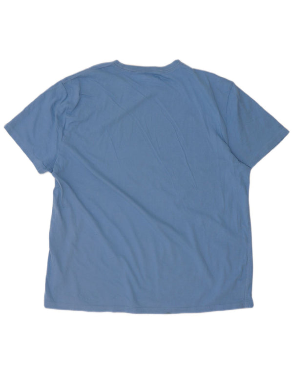 T-shirt męski Calvin Klein Jeans Top 2XL, niebieski, bawełniany