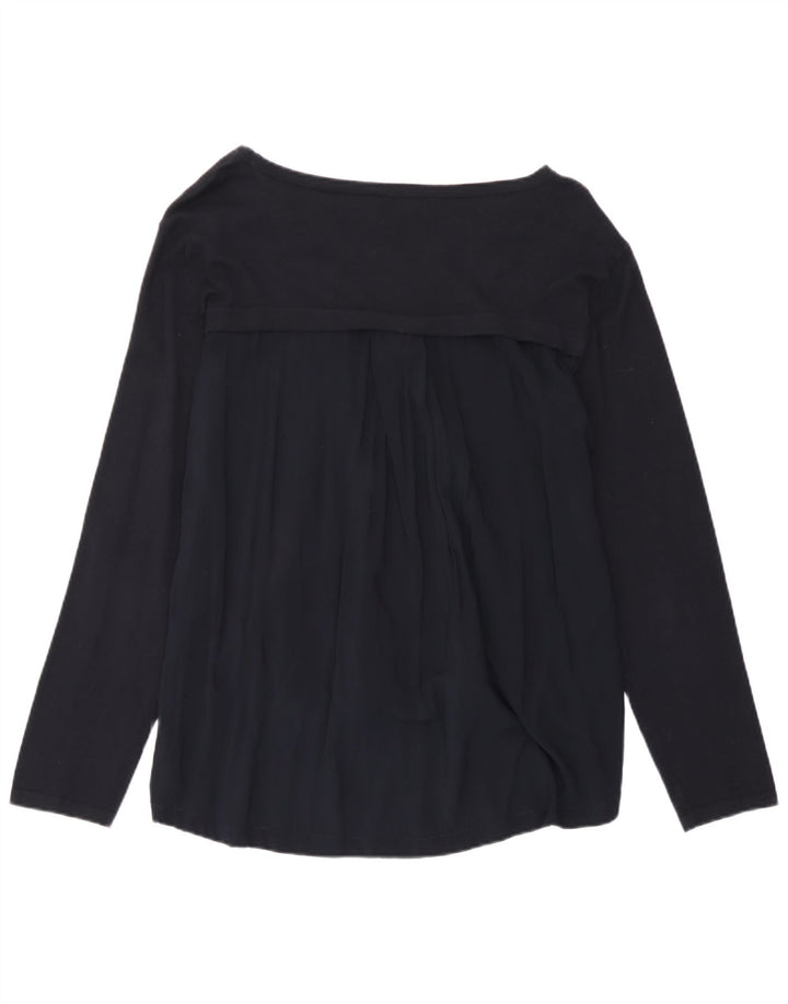 Damski top z długim rękawem Armani Jeans UK 12, średni granat