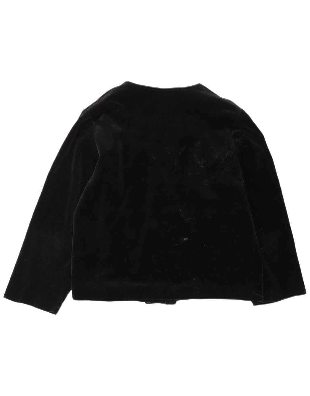 Vintage damska aksamitna marynarka oversize UK 14, średnia czarna bawełna