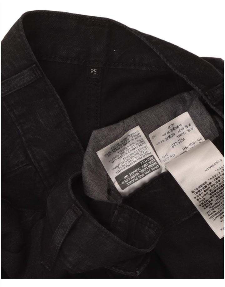 Damskie jeansy Levi's z szeroką nogawką W25 L28 Czarny Lyocell