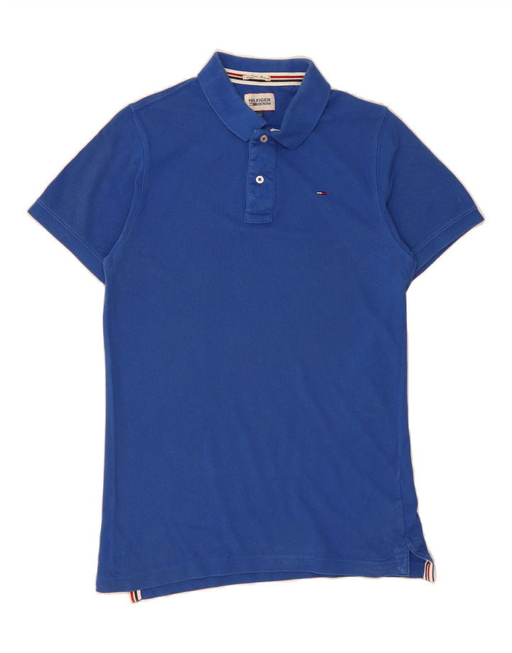 TOMMY HILFIGER Mens Polo Shirt Medium Blue Cotton Vintage Tommy Hilfiger and Second-Hand Tommy Hilfiger from Messina Hembry 