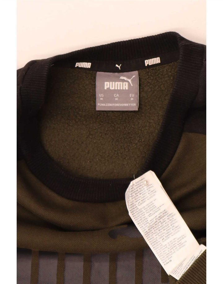 Męska bluza z grafiką Puma, bawełniana, w kolorze średniego khaki