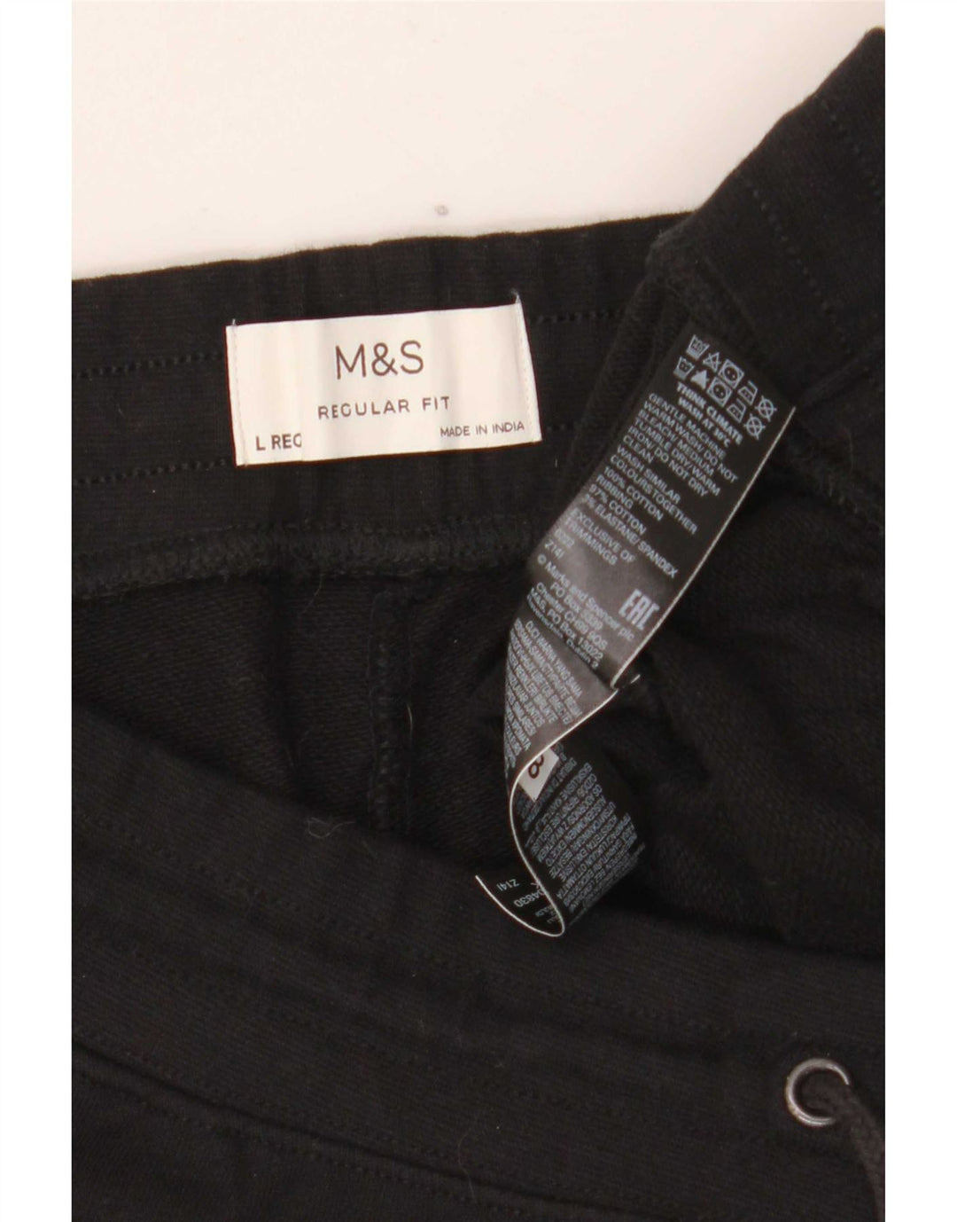 Męskie spodenki sportowe Marks & Spencer o regularnym kroju, duże, czarne, bawełniane