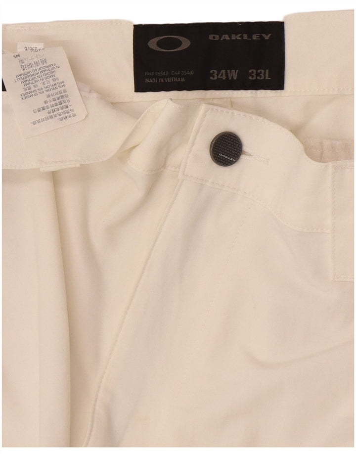 Męskie proste spodnie chino Oakley W34 L33 Biały nylon