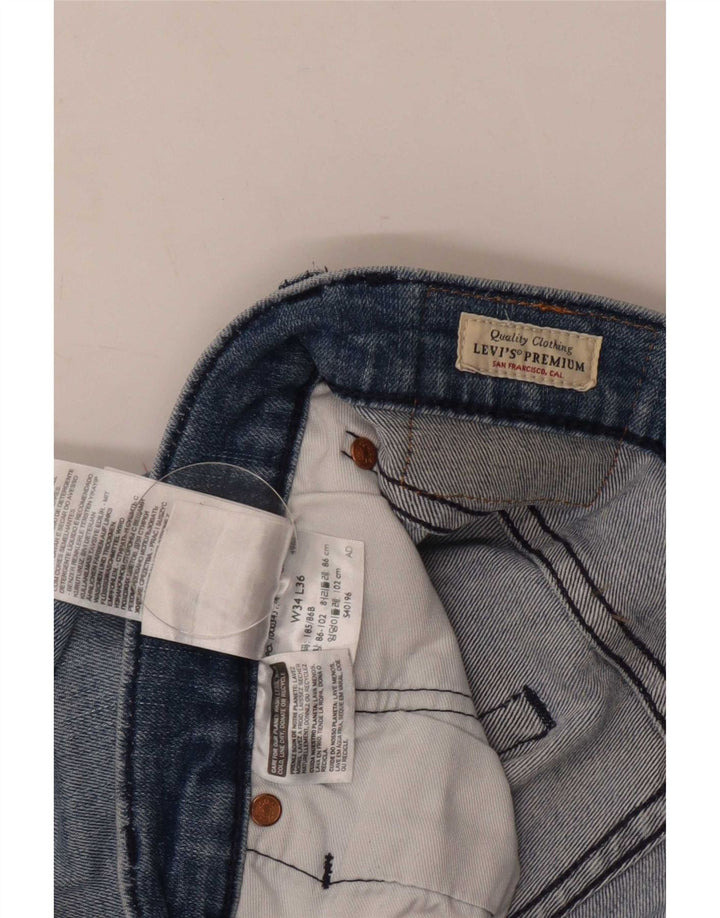 Męskie jeansy Levi's 511 w trudnej sytuacji W34 L36 Niebieska bawełna