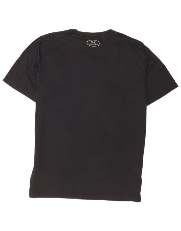 Under Armour Mens Heat Gear T-Shirt Top Large Navy Blue Cotton