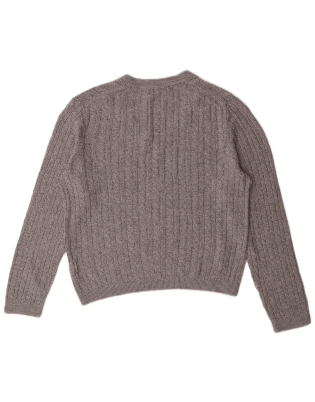 Damski sweter TOMMY HILFIGER z dekoltem w kształcie litery V, UK 12, średni szary nylon