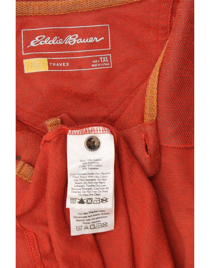 Męska koszulka polo EDDIE BAUER XL, pomarańczowa, bawełniana