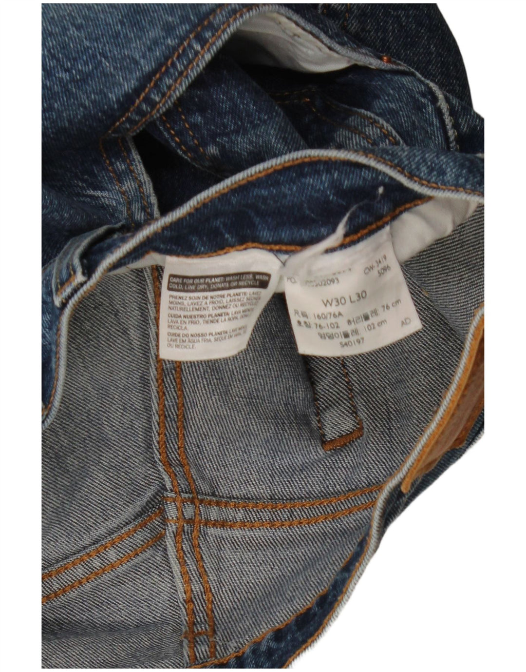 Męskie spodenki jeansowe LEVI'S 501 W30 w kolorze średnioniebieskim