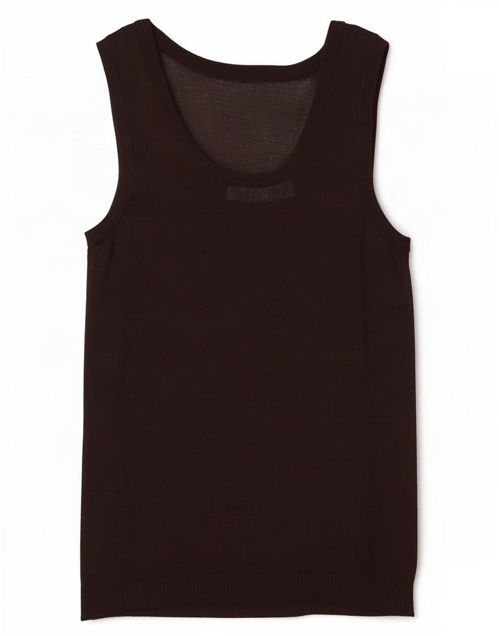 Top damski z kamizelką Zara UK 8 Small Brown wiskoza