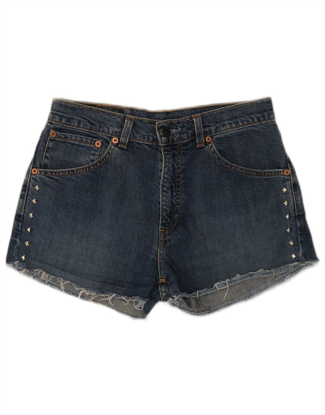 Damskie spodenki jeansowe Levi's 525 W30 Średnioniebieskie bawełniane