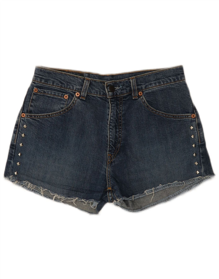 Damskie spodenki jeansowe Levi's 525 W30 Średnioniebieskie bawełniane