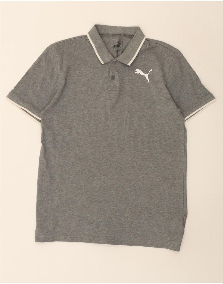 Męska koszulka polo Puma, średnia szara bawełna