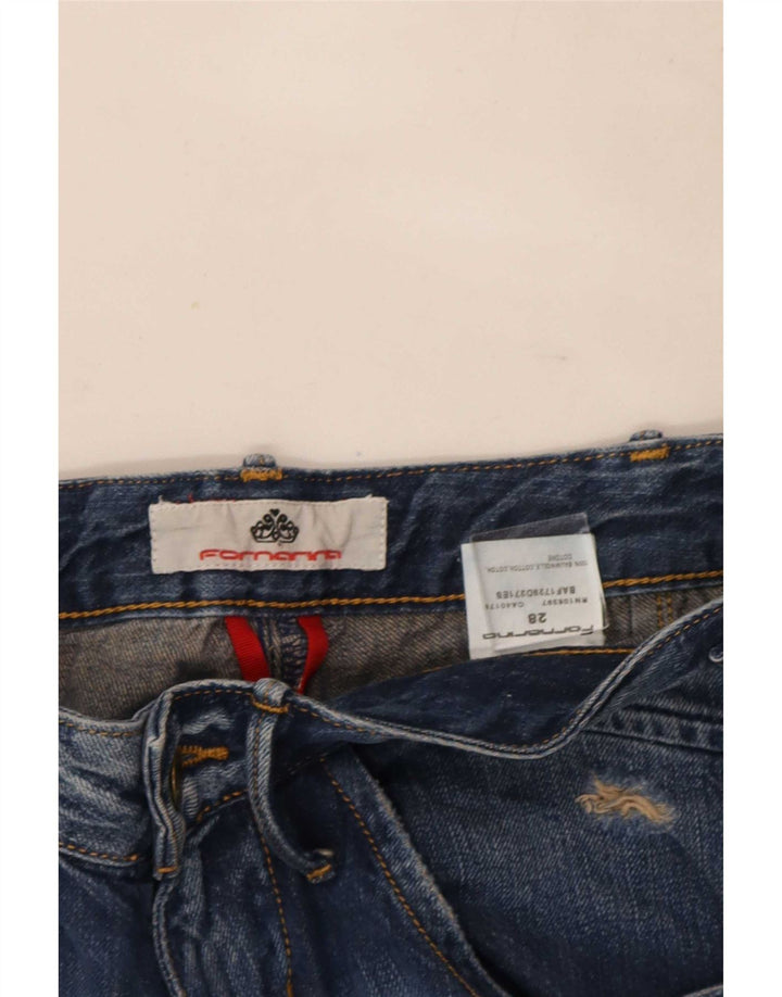 Damskie jeansy slim Fornarina W28 L33 Niebieskie bawełniane
