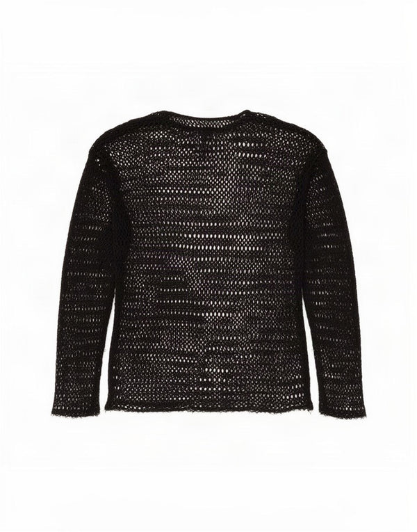 Damski szydełkowy, prześwitujący top Zara UK 10 Small Black